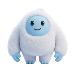 Able the Snow Media yeti mascot